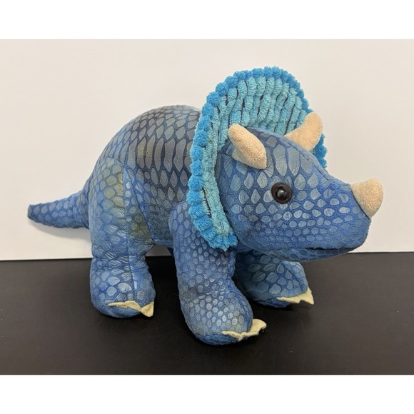 Midwood Other - Dinosaur Plush Midwood Brands Triceratops Metallic Scale Green Blue Multi